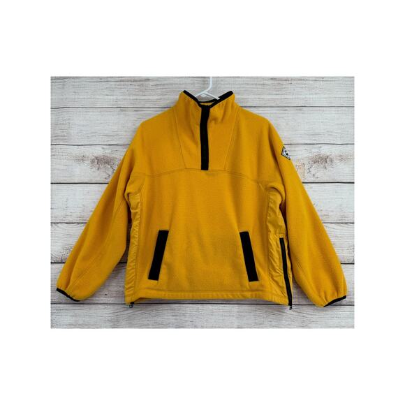 Outdoor Afro x REI Co-Op 1/4 Zip Fleece Pullover Womens Medium Yellow Black - Picture 1 of 16